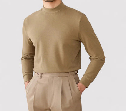 Ancien | Men's Soft Cashmere Half-Turtleneck Sweater