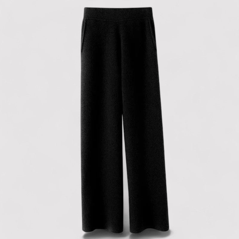 Ancien | Women's High Waist Wide Leg Cashmere Sweatpants