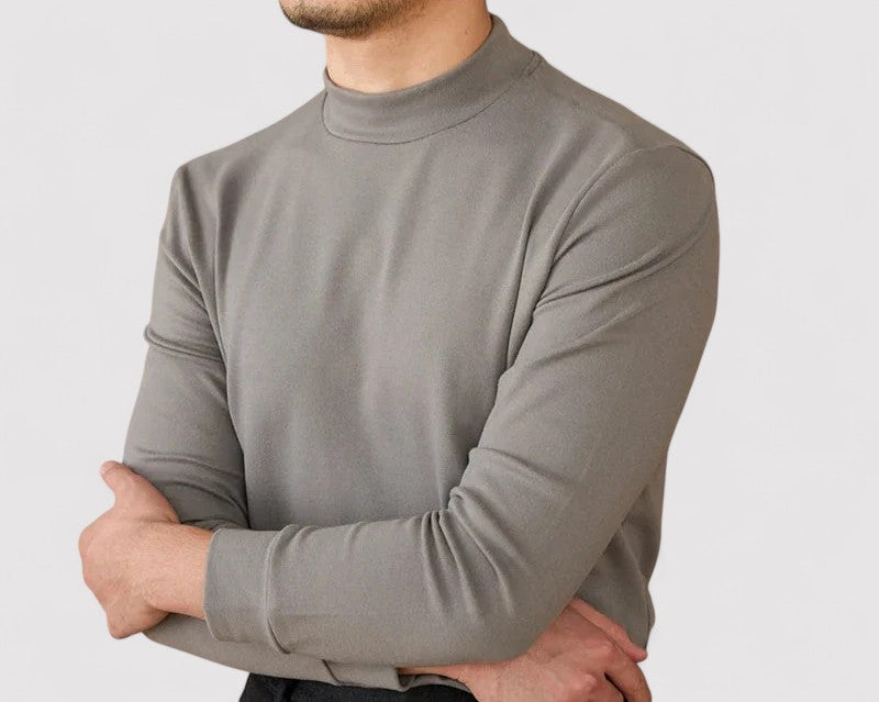 Ancien | Men's Soft Cashmere Half-Turtleneck Sweater