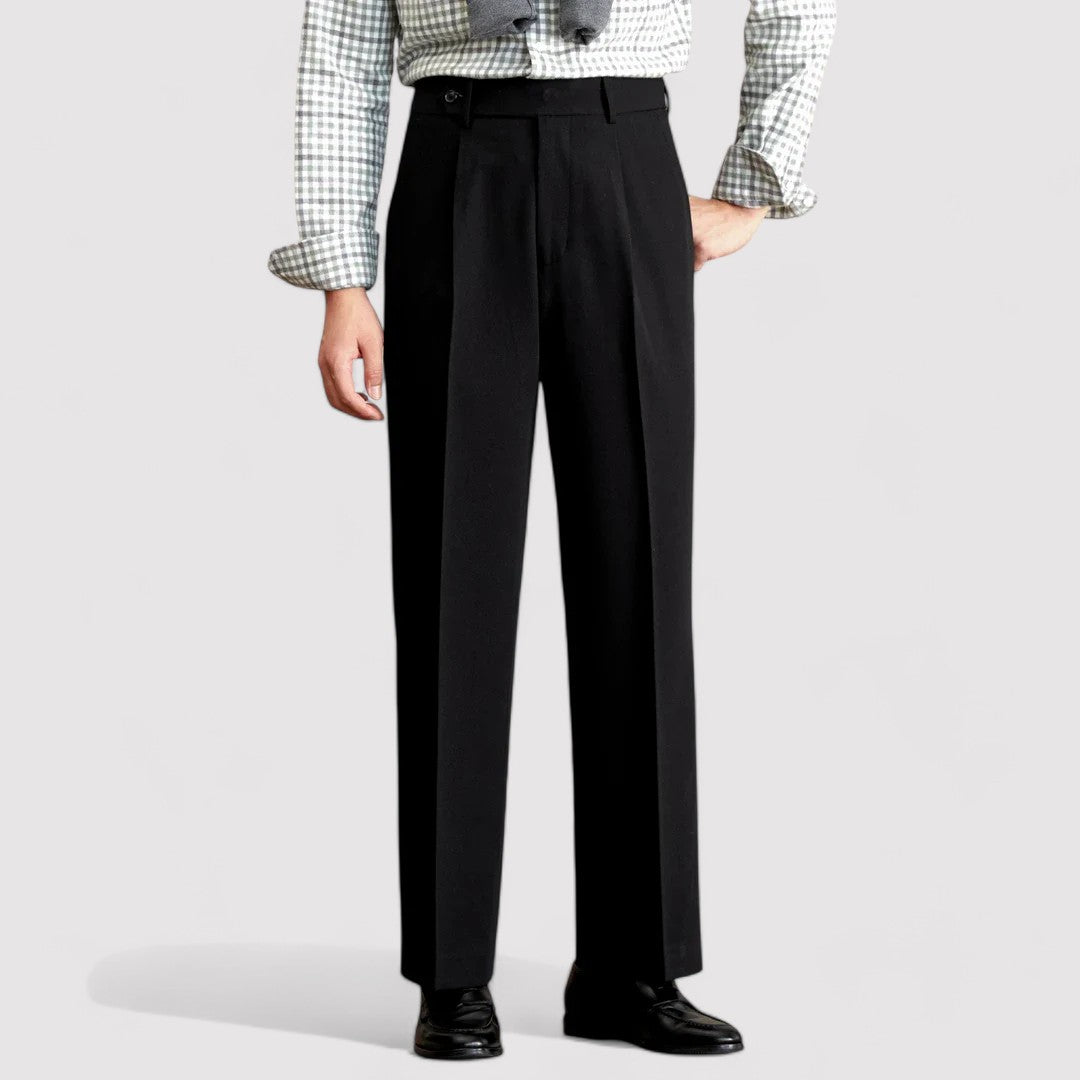 Ancien | Men’s Italian Straight Elegant Trousers