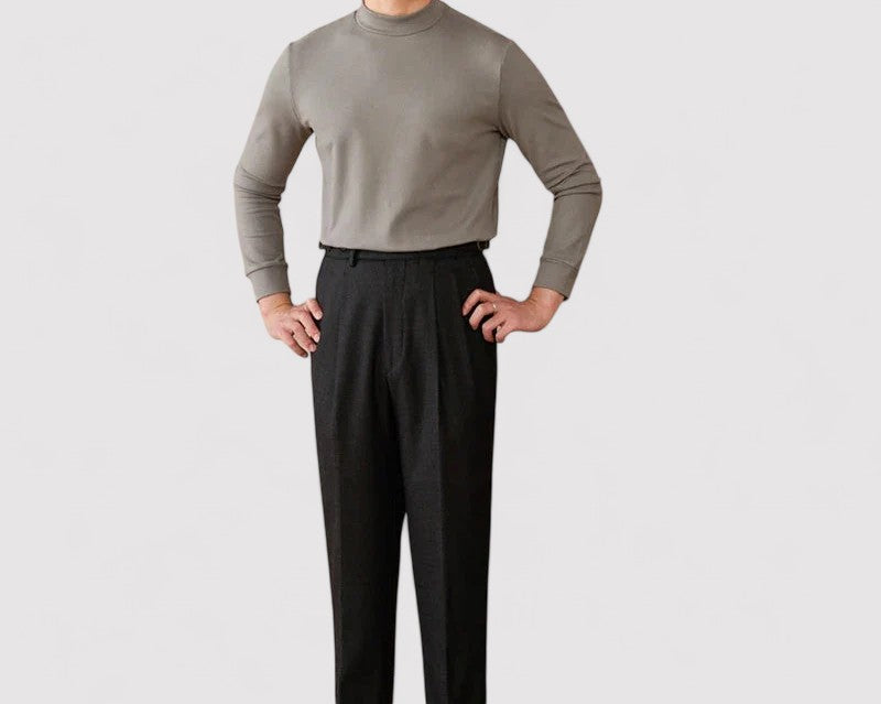 Ancien | Men's Soft Cashmere Half-Turtleneck Sweater