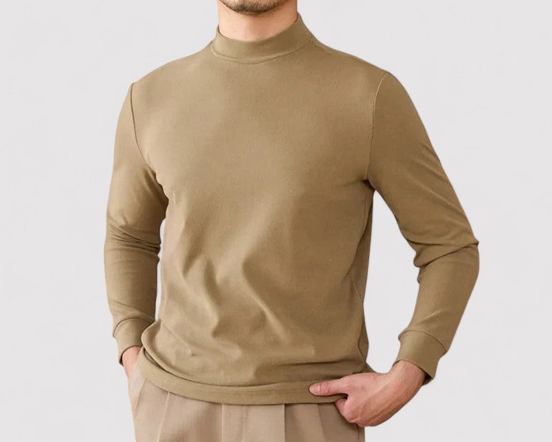 Ancien | Men's Soft Cashmere Half-Turtleneck Sweater