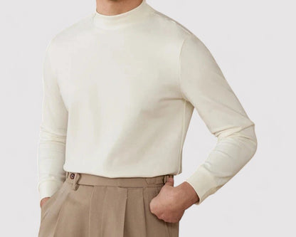 Ancien | Men's Soft Cashmere Half-Turtleneck Sweater