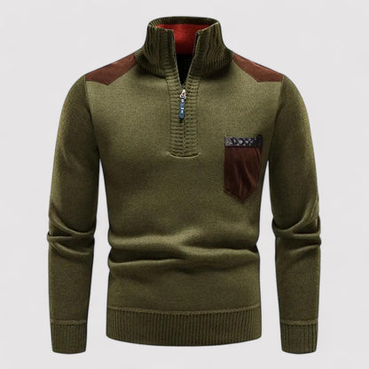 Ancien | Men’s Half-Zip Pullover in Merino Wool