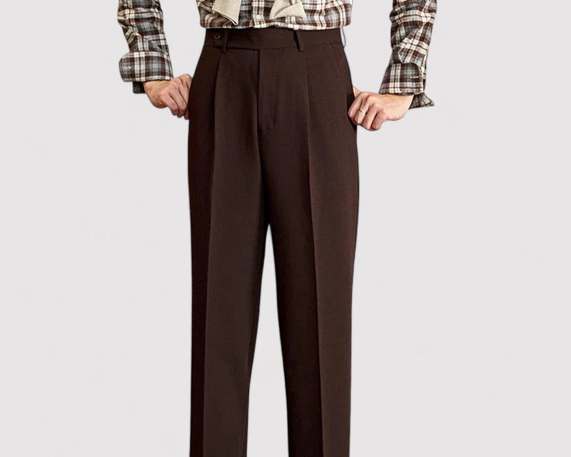 Ancien | Men’s Italian Straight Elegant Trousers