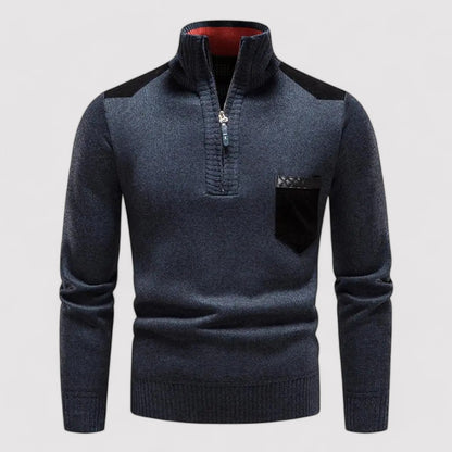 Ancien | Men’s Half-Zip Pullover in Merino Wool