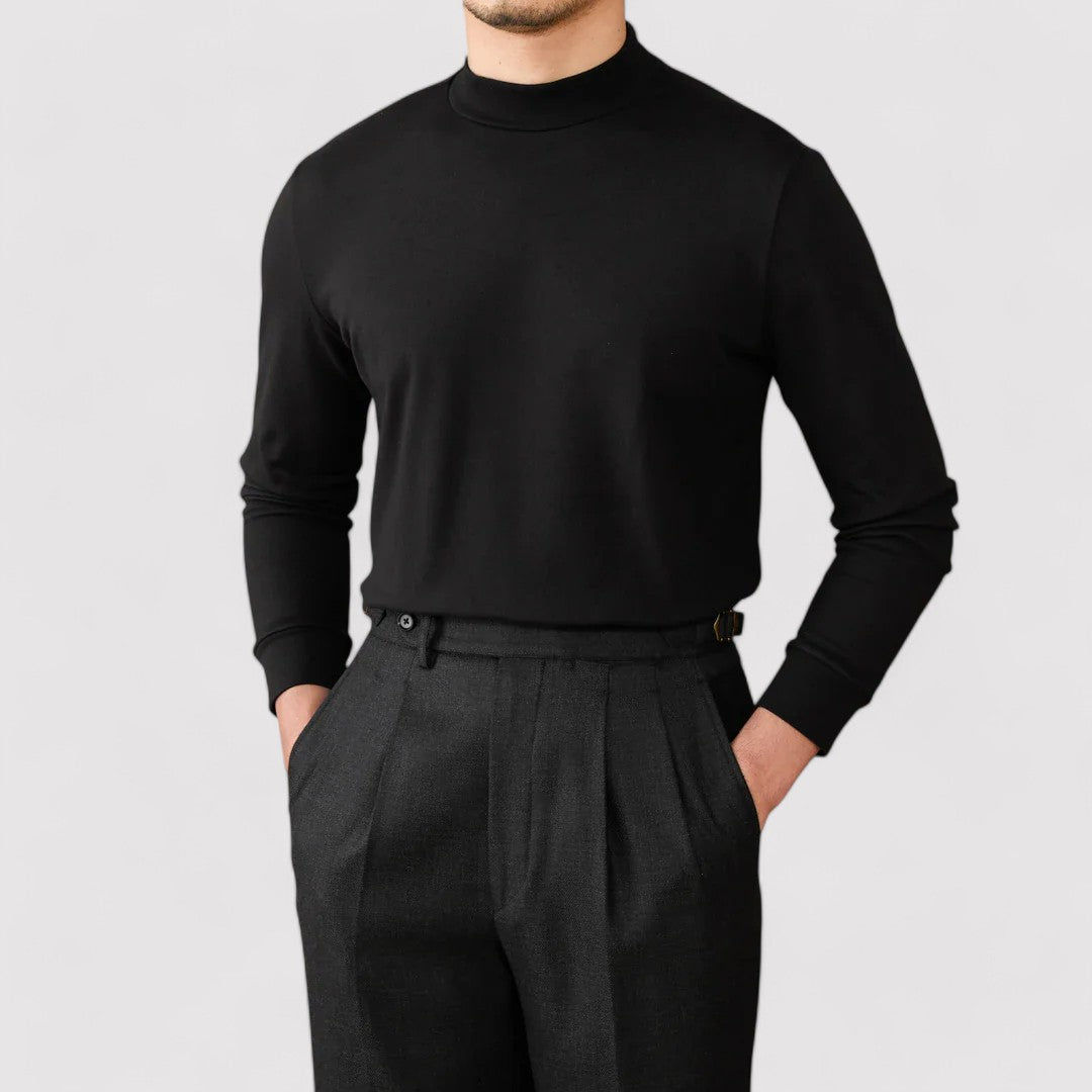 Ancien | Men's Soft Cashmere Half-Turtleneck Sweater