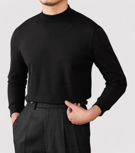 Ancien | Men's Soft Cashmere Half-Turtleneck Sweater