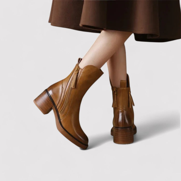 Ancien | Elegant Women's Leather Ankle Boots