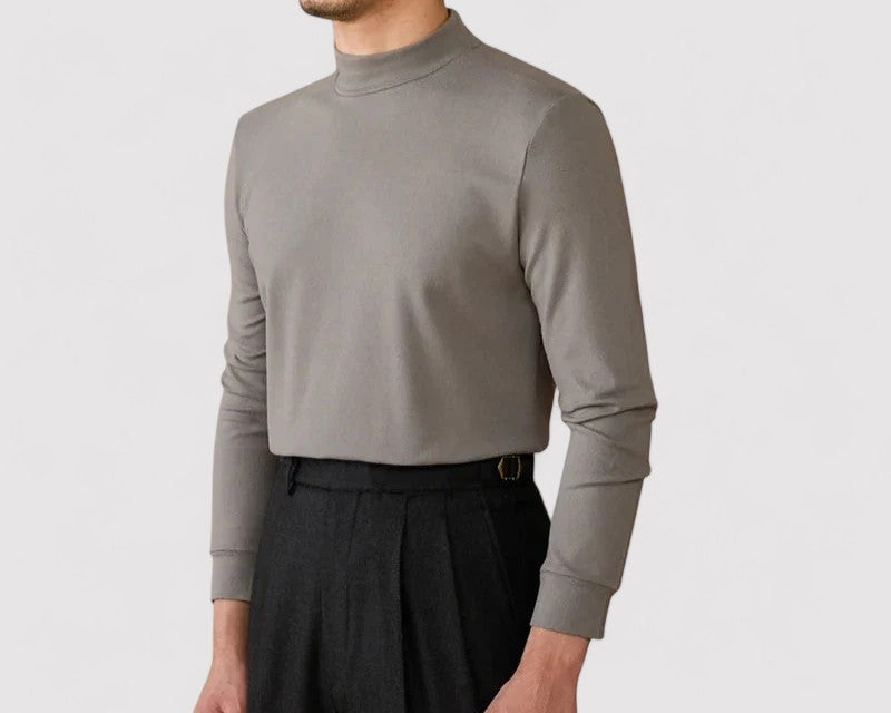 Ancien | Men's Soft Cashmere Half-Turtleneck Sweater