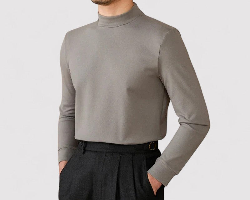 Ancien | Men's Soft Cashmere Half-Turtleneck Sweater