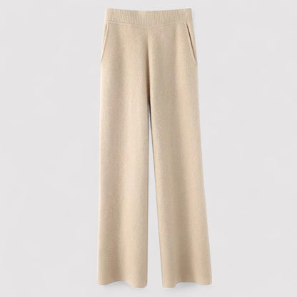 Ancien | Women's High Waist Wide Leg Cashmere Sweatpants