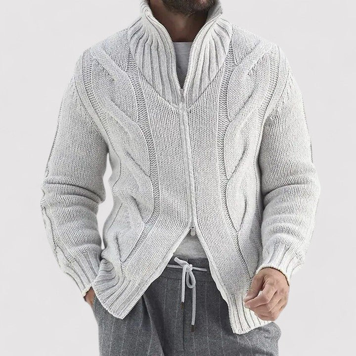 Ancien | Fashionable Knitted Turtleneck Cardigan for Men