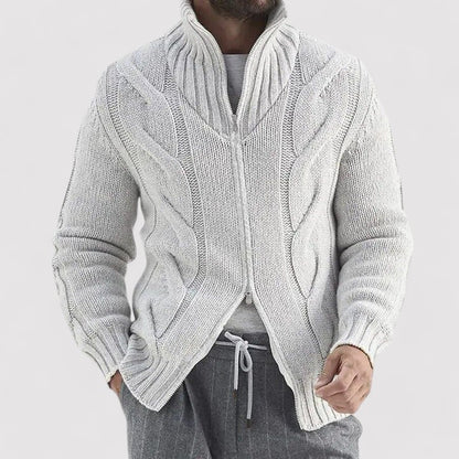 Ancien | Fashionable Knitted Turtleneck Cardigan for Men