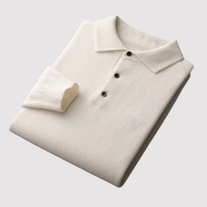 Ancien | Old Money Merino Wool Polo Collar Sweater