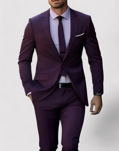 Ancien | Men’s 2-piece Suit With Single Collar and Formal Trousers with Pockets