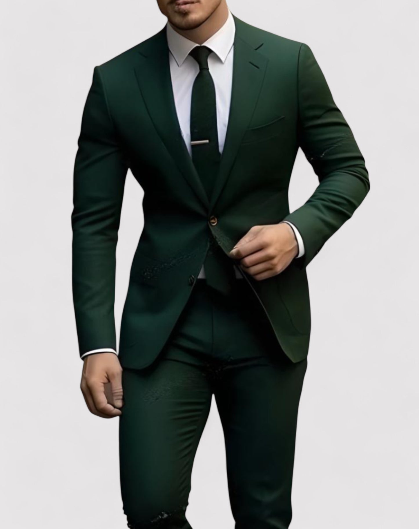 Ancien | Men’s 2-piece Suit With Single Collar and Formal Trousers with Pockets