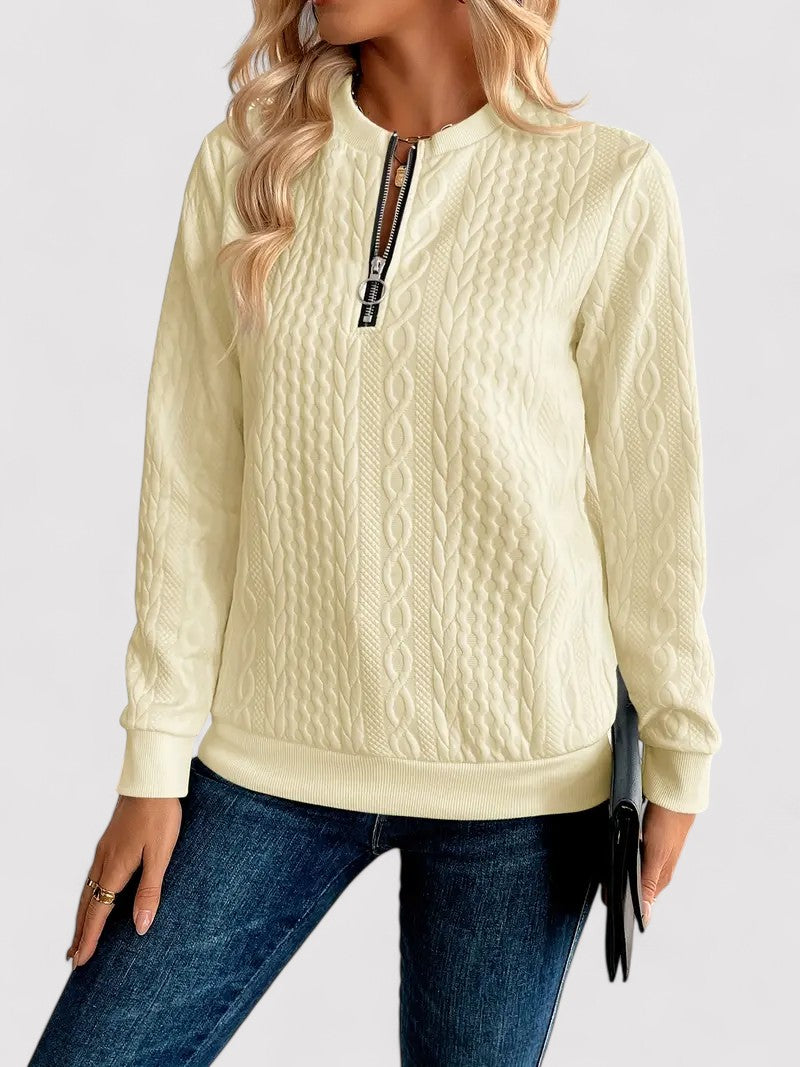 Ancien | Women's Autumn Sweater with Quarter Zipper