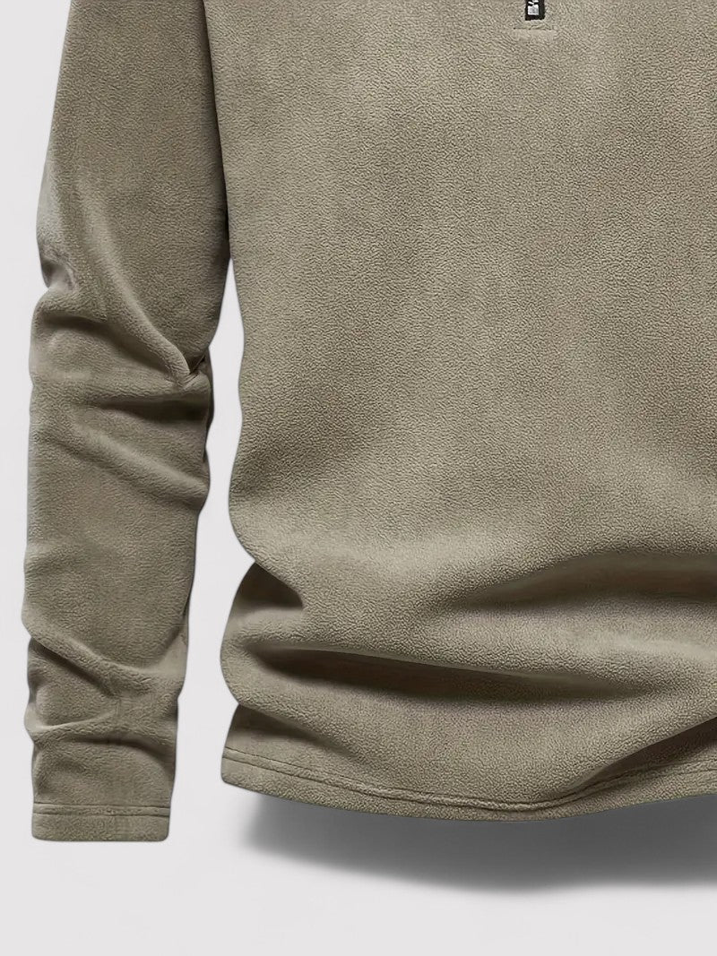 Ancien | Men's Half Zip Fleece Crew Neck Sweater