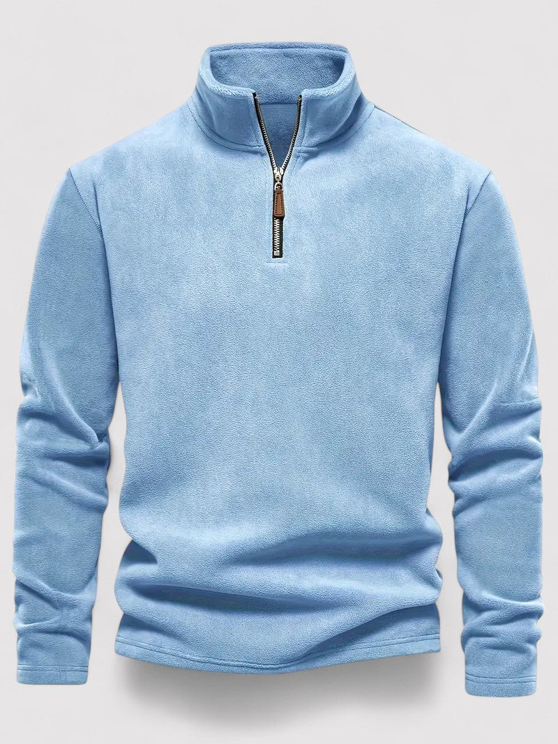 Ancien | Men's Half Zip Fleece Crew Neck Sweater