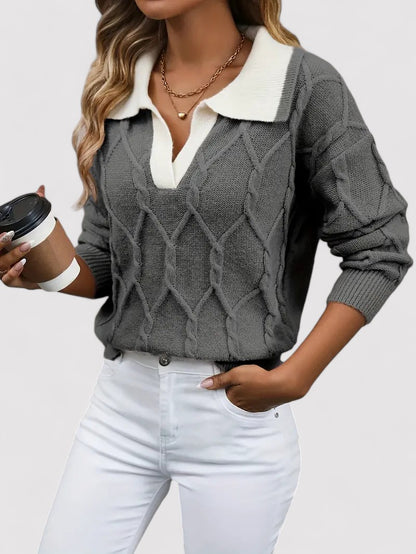 Ancien | Women's Cable Knitted Autumn Sweater