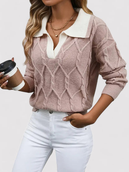 Ancien | Women's Cable Knitted Autumn Sweater