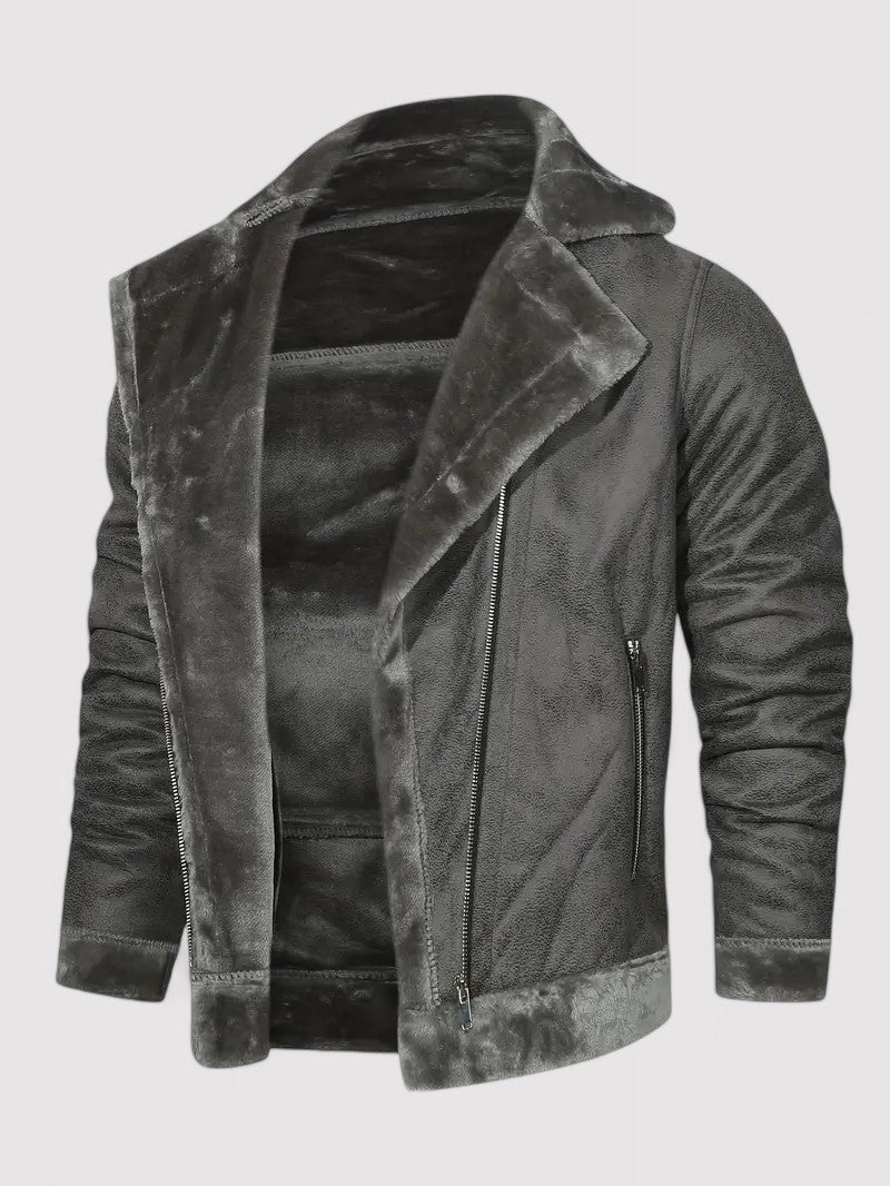 Ancien | Stylish Men's Warm Leather Coat