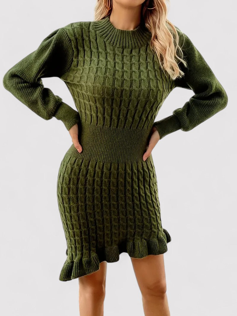 Ancien | Cable Knit Elegant Autumn Bodycon Dress