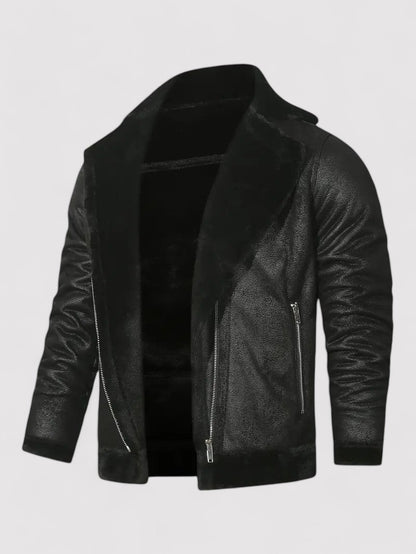 Ancien | Stylish Men's Warm Leather Coat