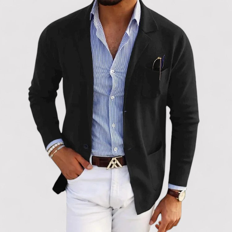 Ancien | Stylish Men's Blazer with Casual Button Pockets and Lapel Collar