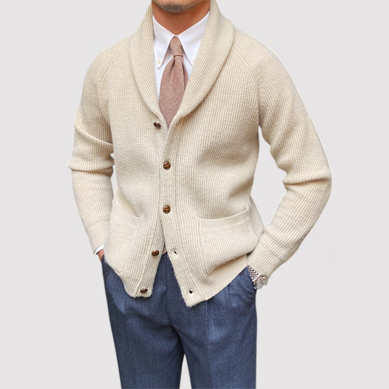 Ancien | Men's Bond Street Shawl Collar Knitted Cardigan