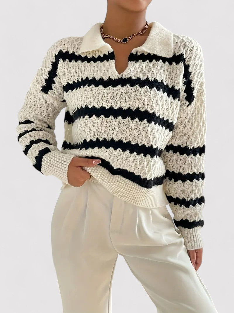 Ancien | Casual Striped Autumn Sweater