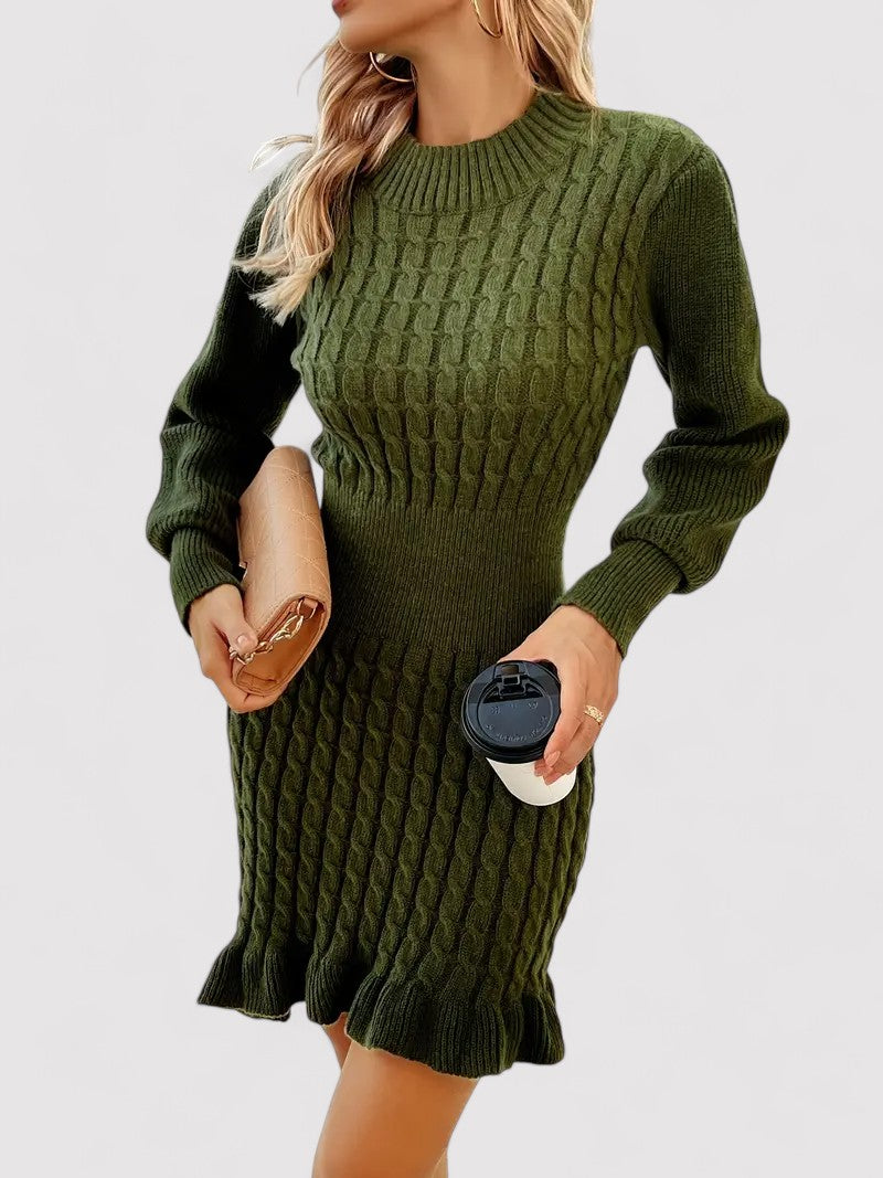 Ancien | Cable Knit Elegant Autumn Bodycon Dress