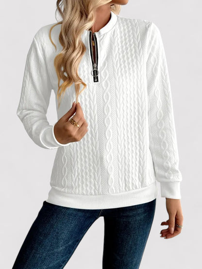 Ancien | Women's Autumn Sweater with Quarter Zipper