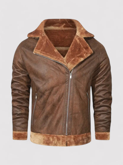 Ancien | Stylish Men's Warm Leather Coat