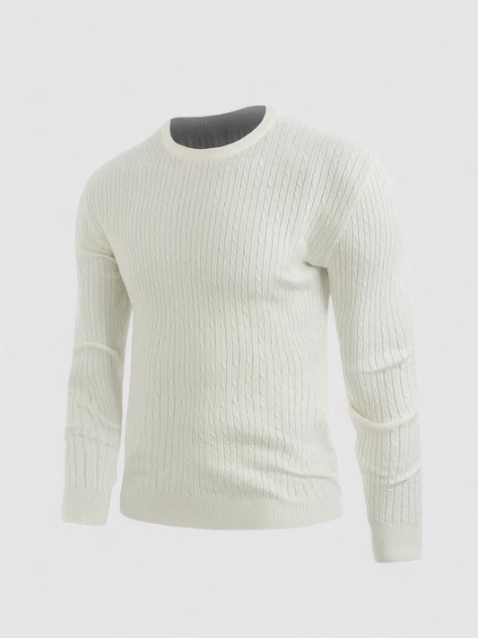 Ancien | Casual Warm Knitted Cable Sweater for Men with High Stretch