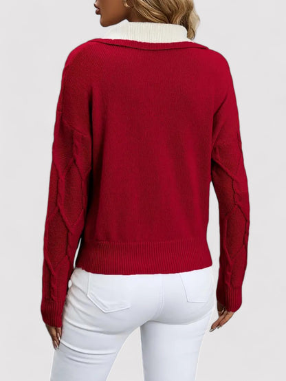 Ancien | Women's Cable Knitted Autumn Sweater