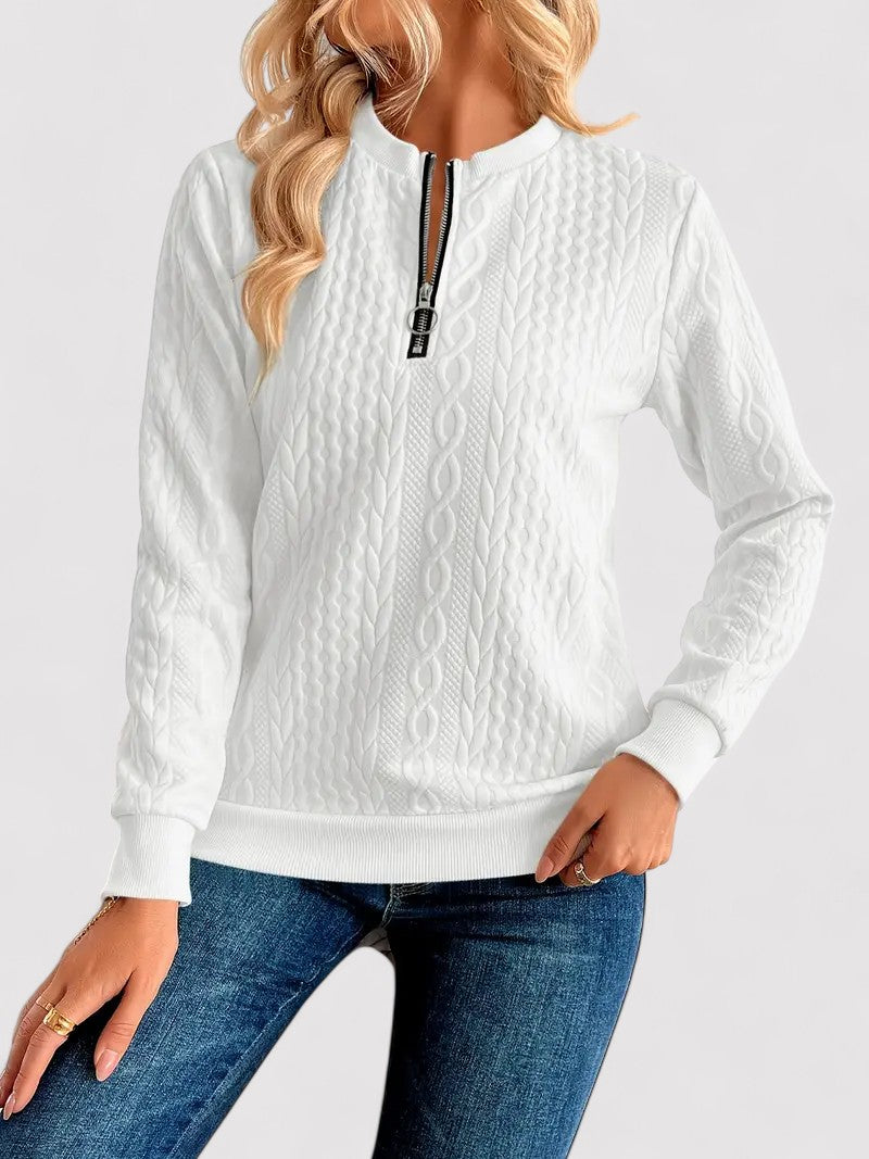 Ancien | Women's Autumn Sweater with Quarter Zipper