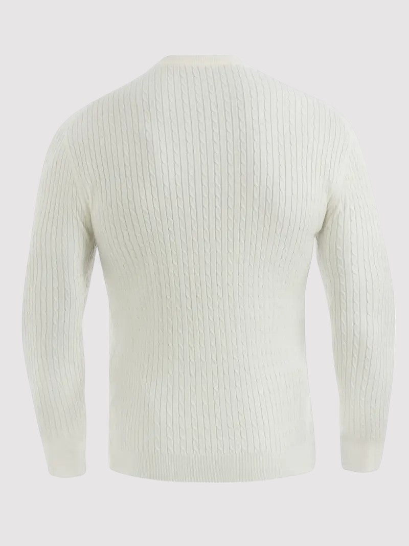 Ancien | Casual Warm Knitted Cable Sweater for Men with High Stretch