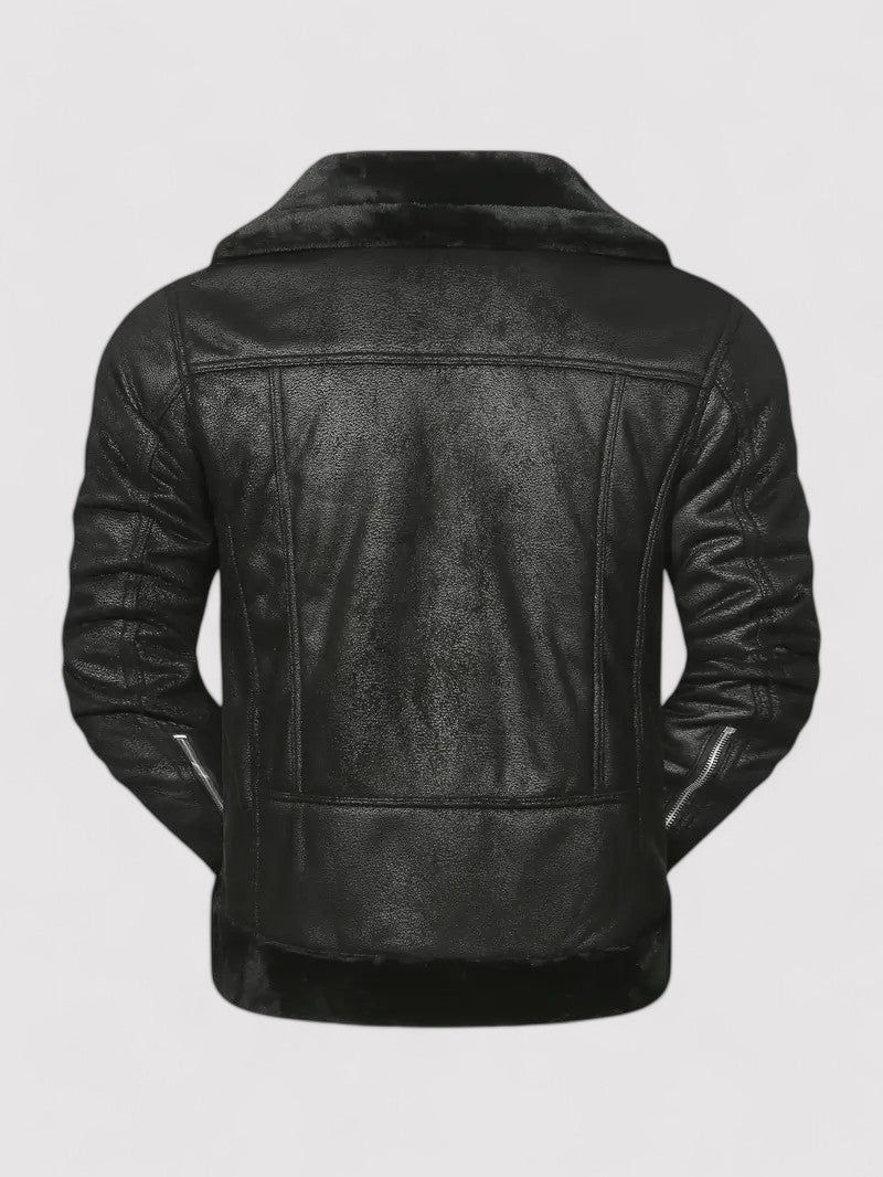 Ancien | Stylish Men's Warm Leather Coat