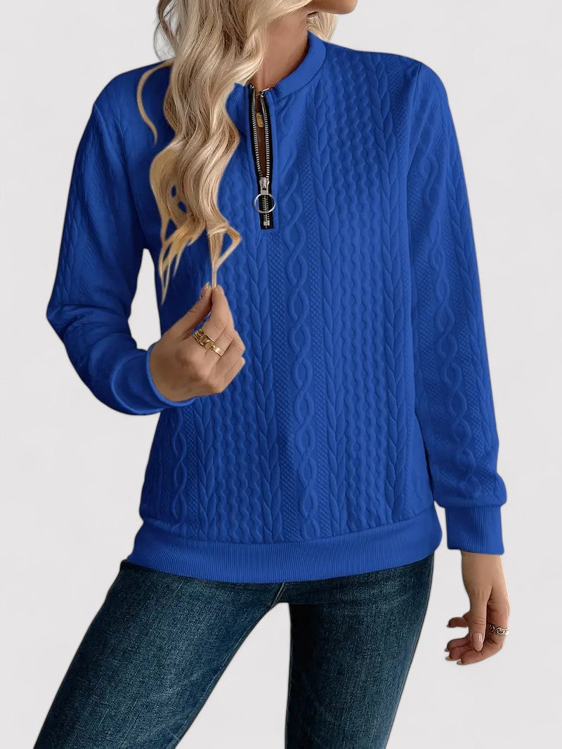 Ancien | Women's Autumn Sweater with Quarter Zipper