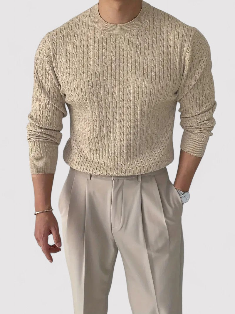 Ancien | Autumn Luxurious Ribbed Knitted Sweater for Men