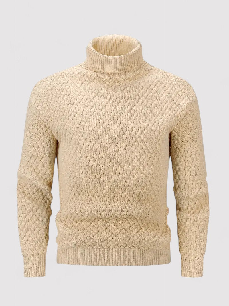 Ancien | Men's Coarse Knitted Warm Turtleneck Sweater