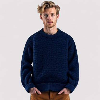 Ancien | Herringbone Cable Knit Sweater