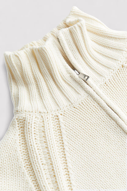 Ancien | Women's Old Money Half-Zip Neck Oversized Sweater