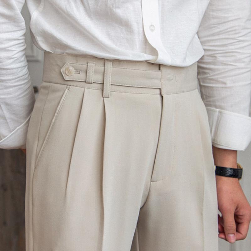 Ancien | Neapolitan High Waist Straight Suit Trousers