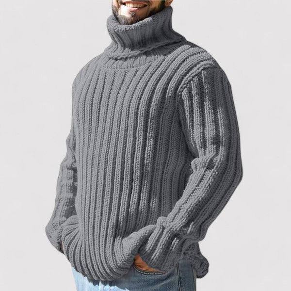 Ancien | Men’s Thick Warm Turtleneck Sweater in Merino Wool