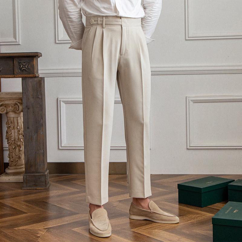 Ancien | Neapolitan High Waist Straight Suit Trousers