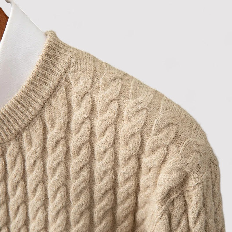 Ancien | Cable Knit Wool Sweater