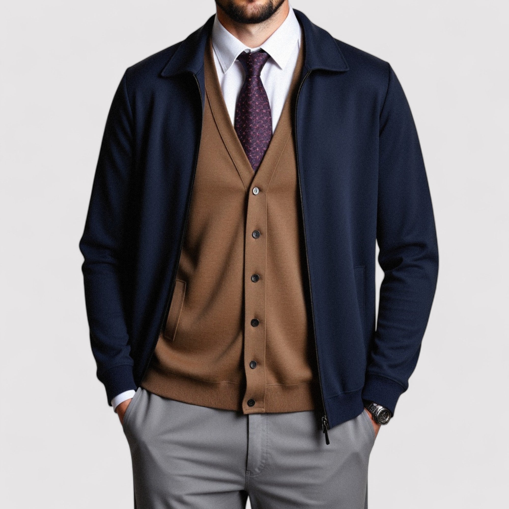 Ancien | Elegant Men's Soft Cashmere Cardigan